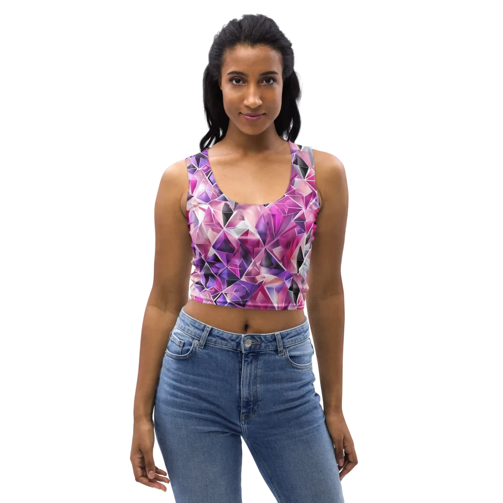 Amethyst Static on Crop Top — Front