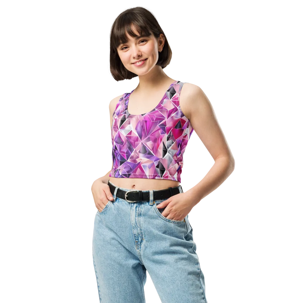 Amethyst Static on Crop Top — Front