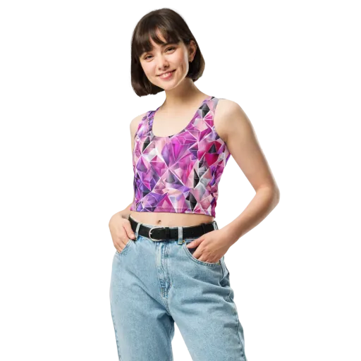 Amethyst Static on a Crop Top