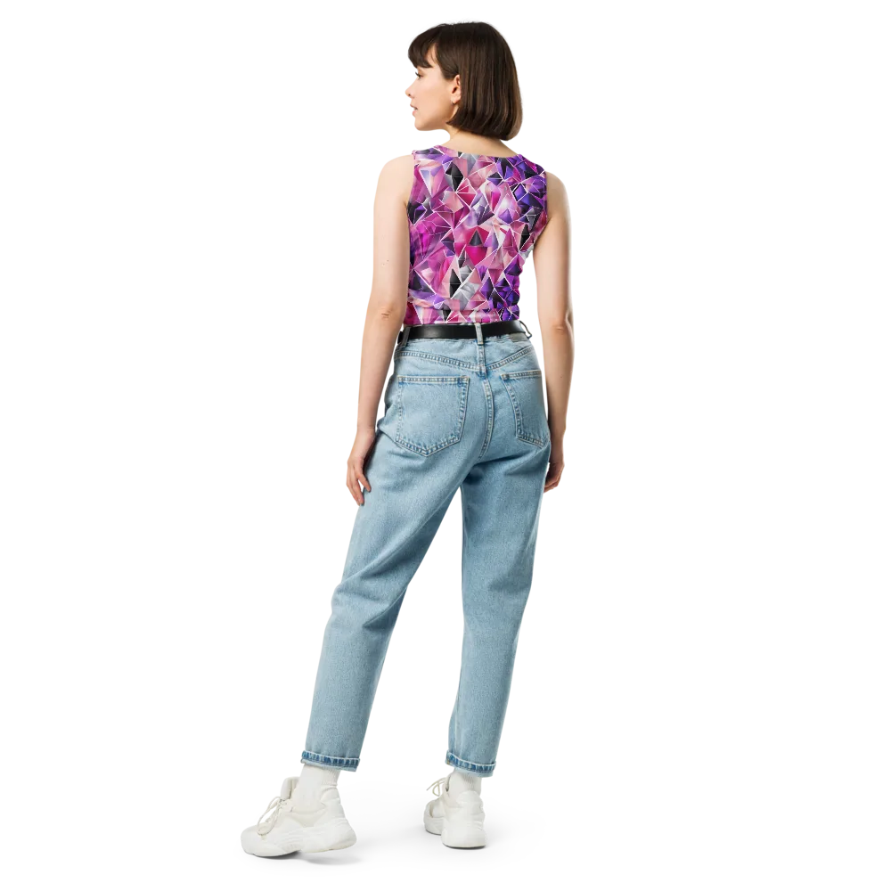 Amethyst Static on Crop Top — Back