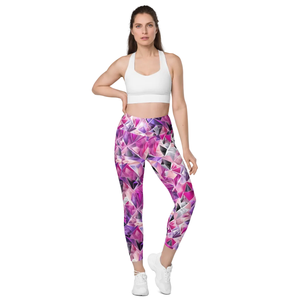 Amethyst Static on Leggings with Pockets — Front