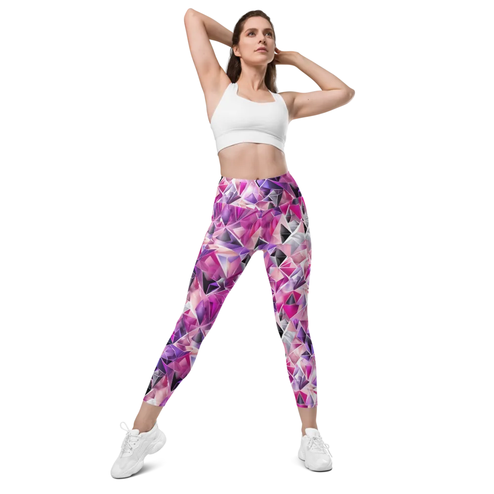 Amethyst Static on Leggings with Pockets — Front