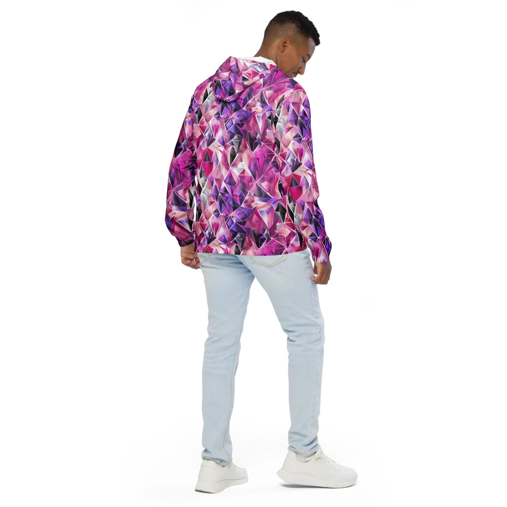 Amethyst Static on Men's Windbreaker — Back