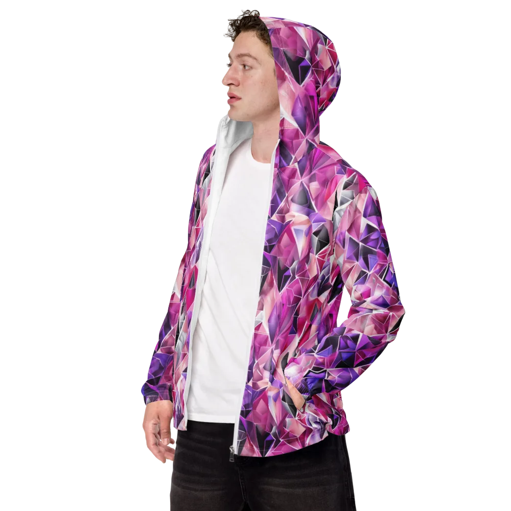Amethyst Static on Men's Windbreaker — Left Front