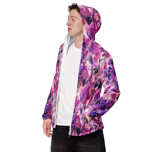 Amethyst Static on a Men's Windbreaker