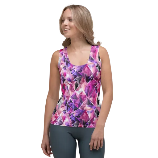 Amethyst Static on a Women's Tank Top