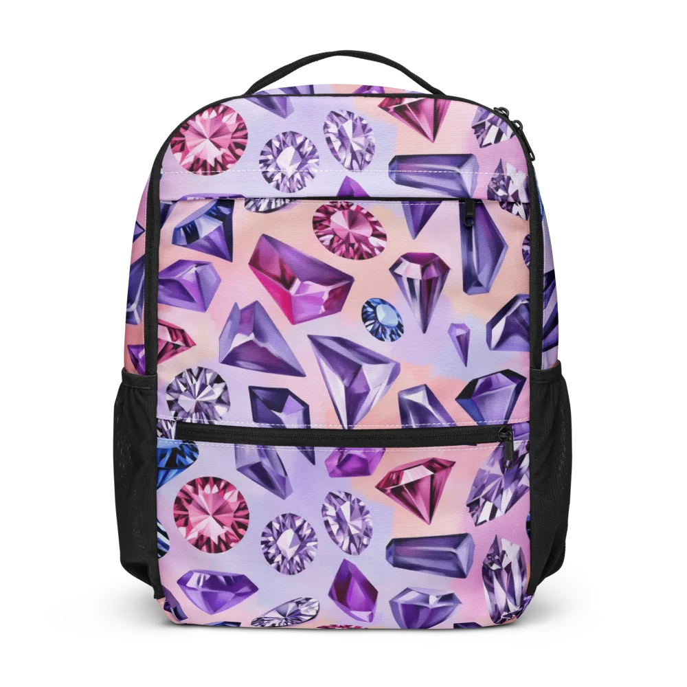 Violet Facets on Utility Backpack — Front