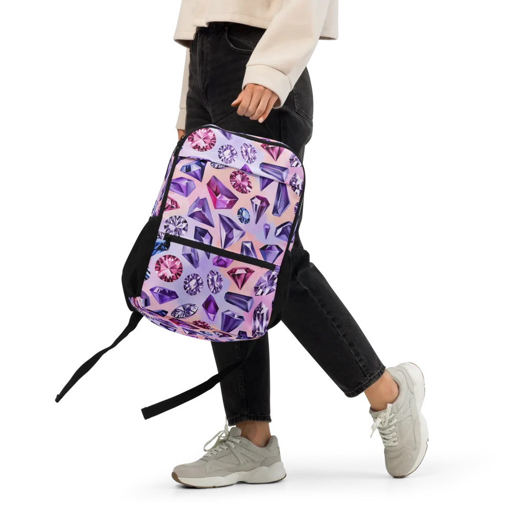 Violet Facets on Utility Backpack — Front