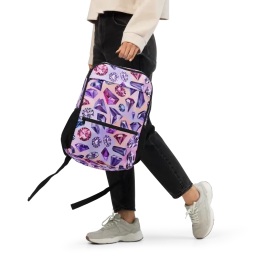 Violet Facets on a Utility Backpack