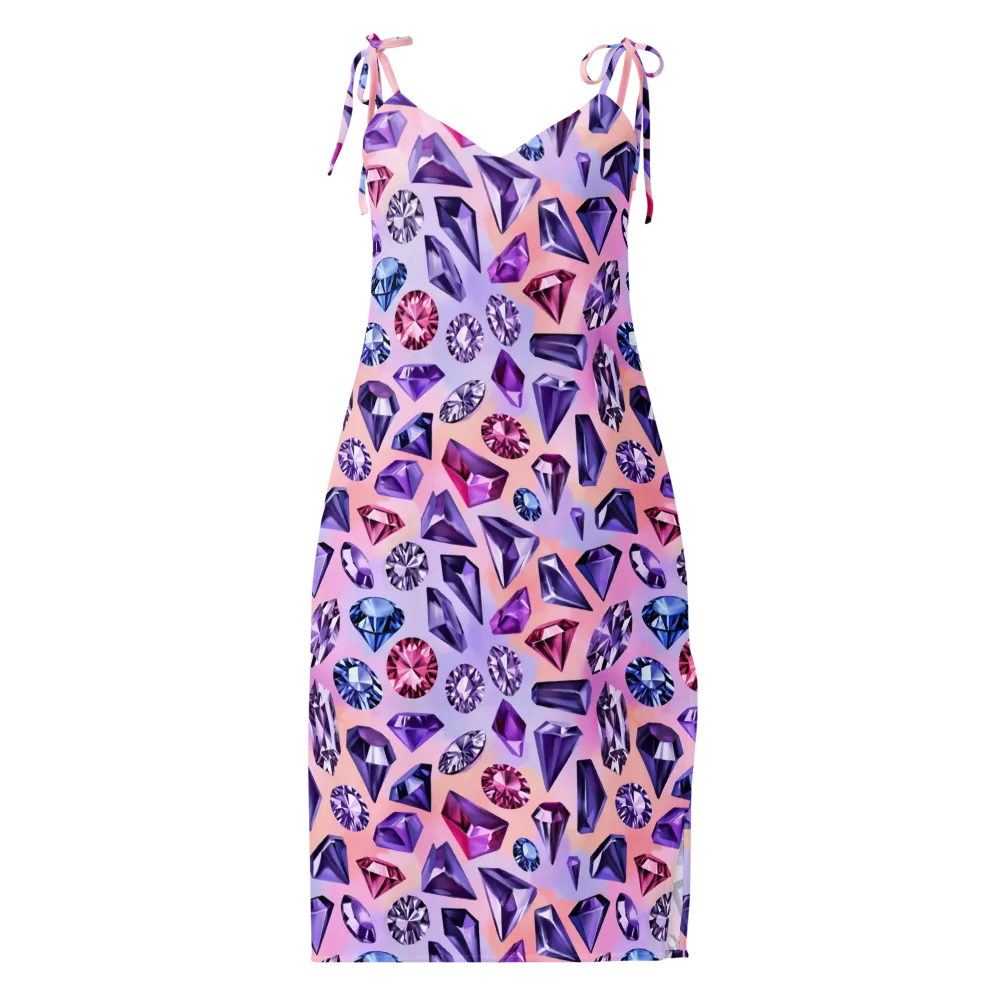 Violet Facets on Slip Dress — Front