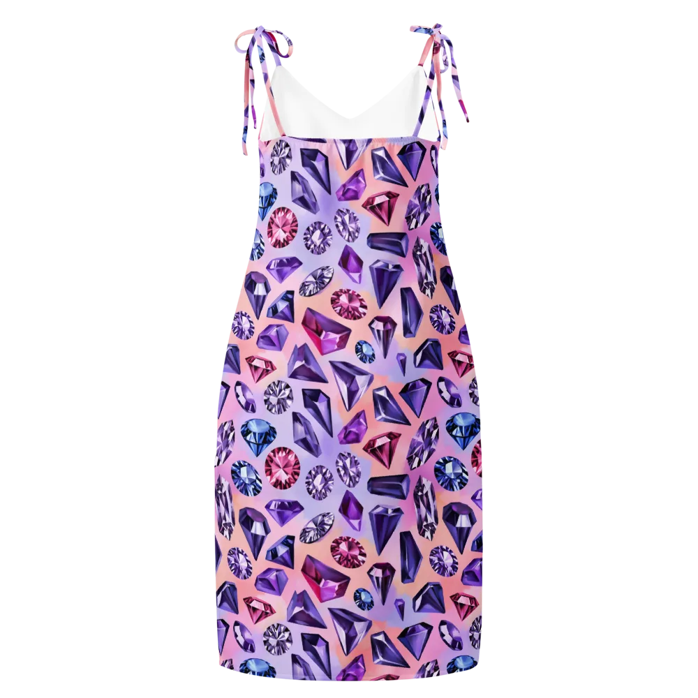 Violet Facets on Slip Dress — Back