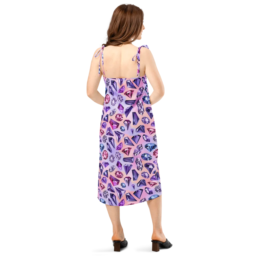Violet Facets on Slip Dress — Back