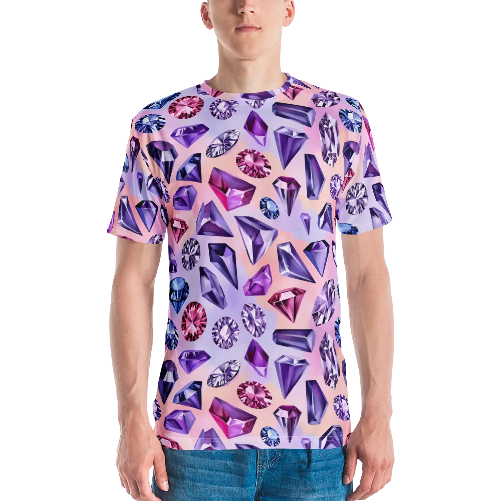 Violet Facets on Men's Crew Neck T-Shirt — Front