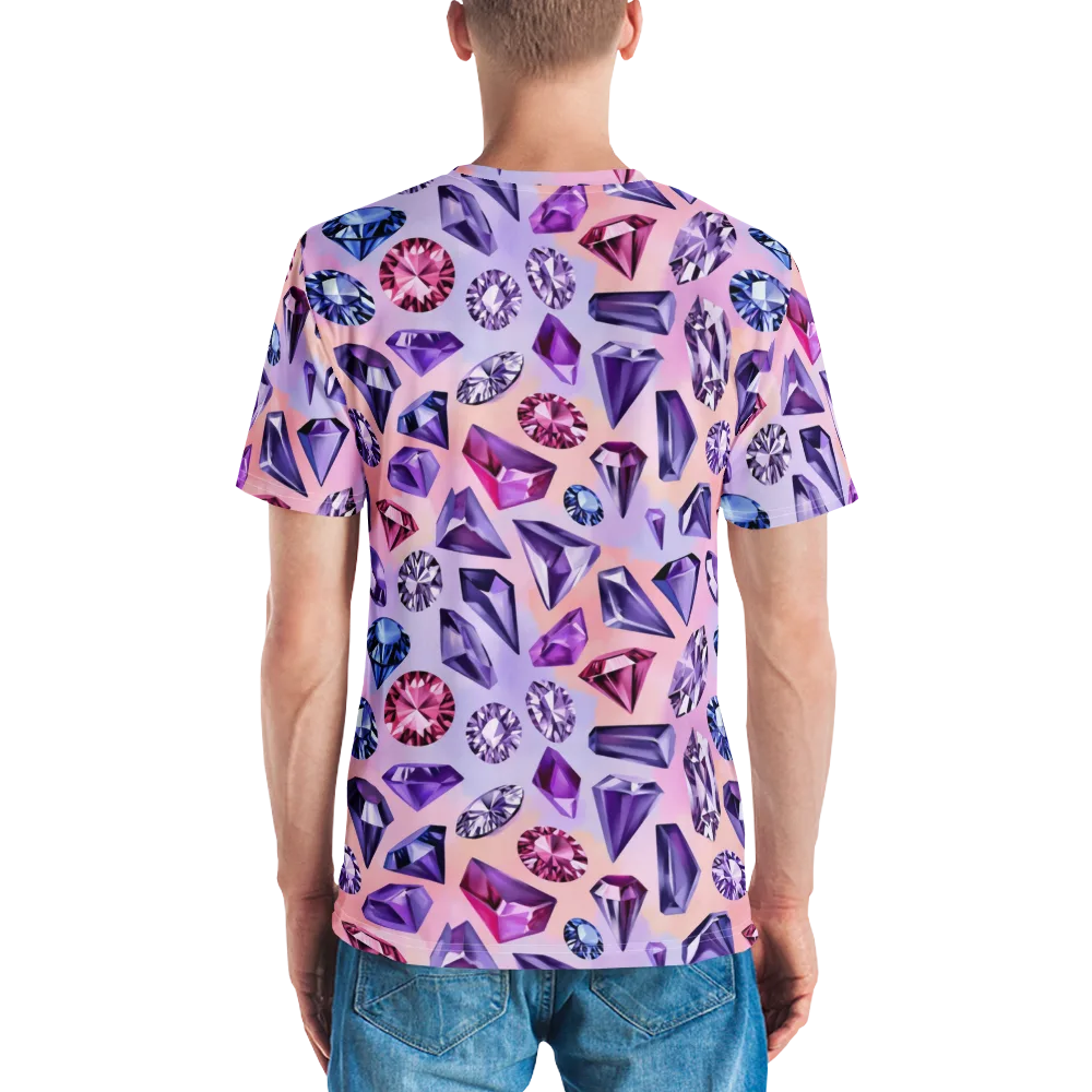 Violet Facets on Men's Crew Neck T-Shirt — Back