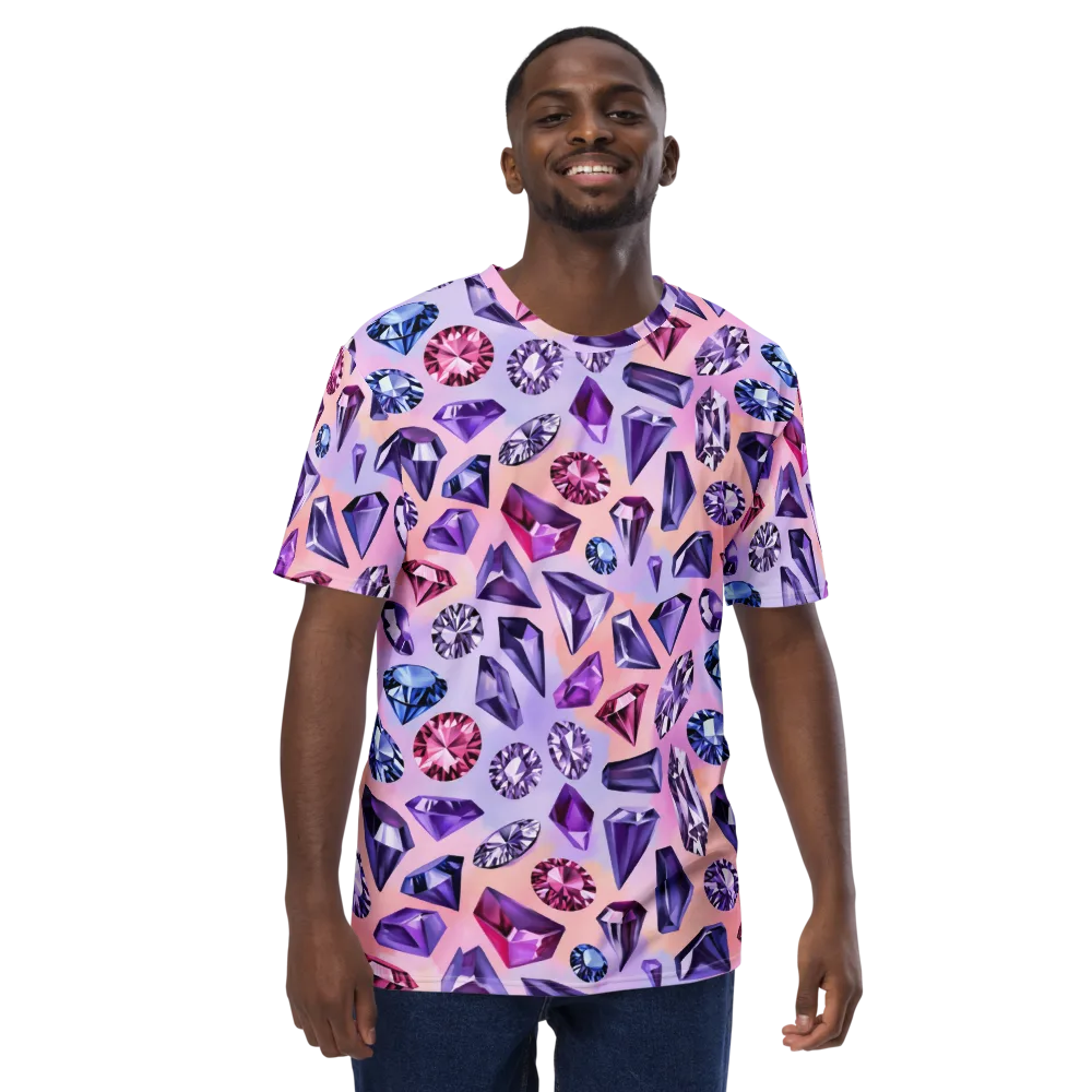 Violet Facets on Men's Crew Neck T-Shirt — Front