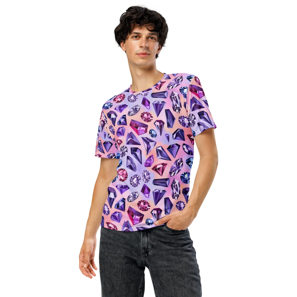 Violet Facets on Men's Crew Neck T-Shirt — Front