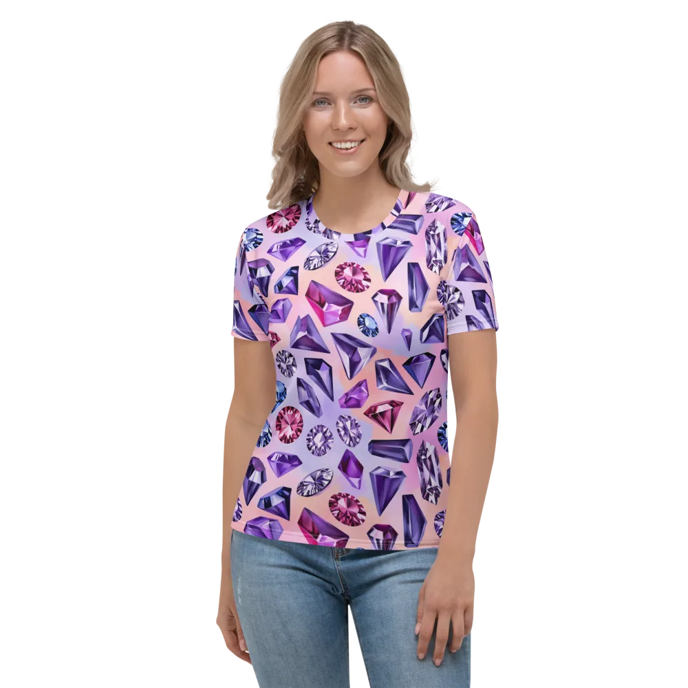 Violet Facets on Women's Crew Neck T-Shirt — Front