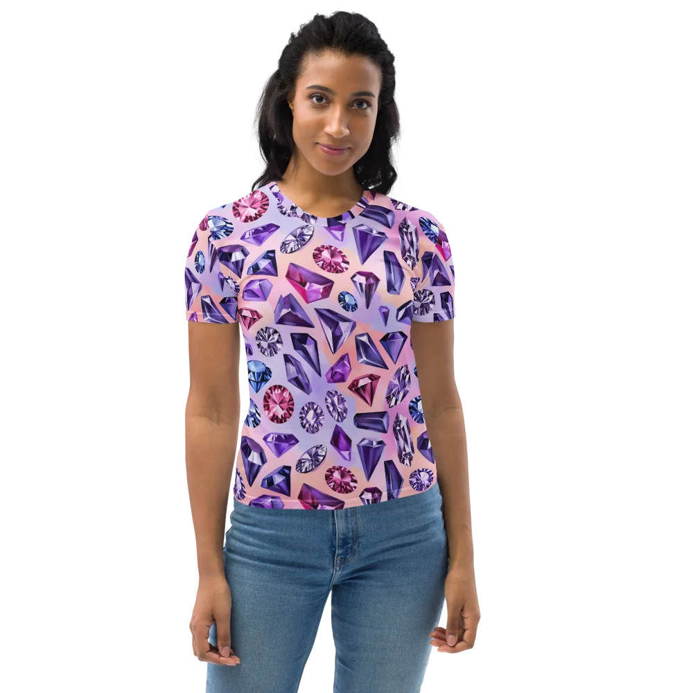 Violet Facets on Women's Crew Neck T-Shirt — Front