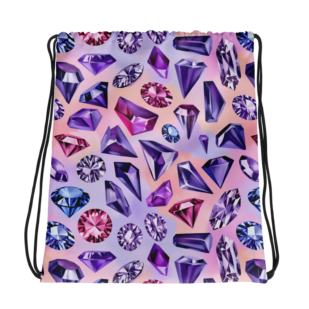 Violet Facets on Drawstring Bag — Photo