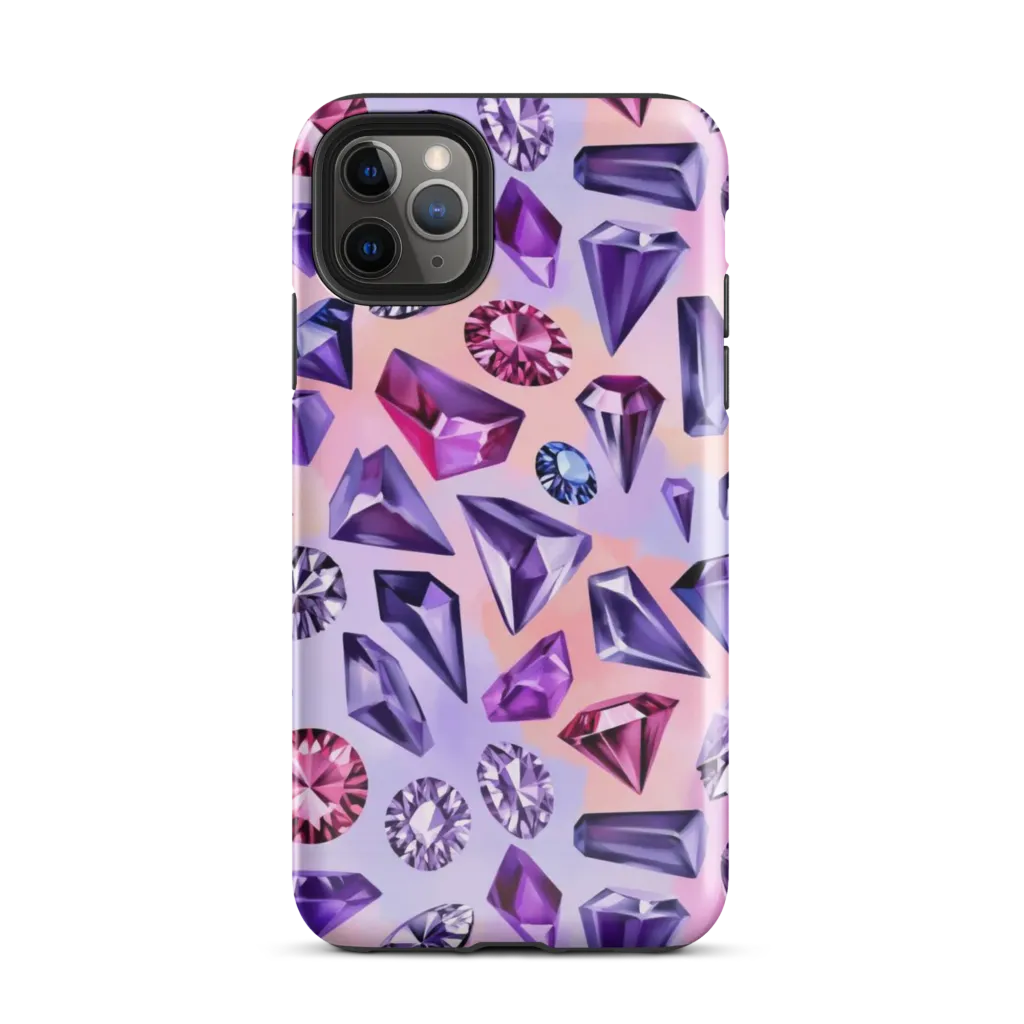 Violet Facets on Tough Case for iPhone® — Front