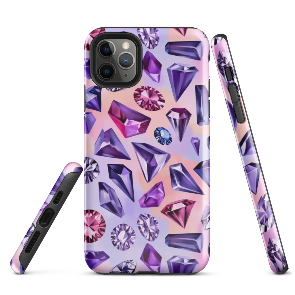 Violet Facets on Tough Case for iPhone® — Front