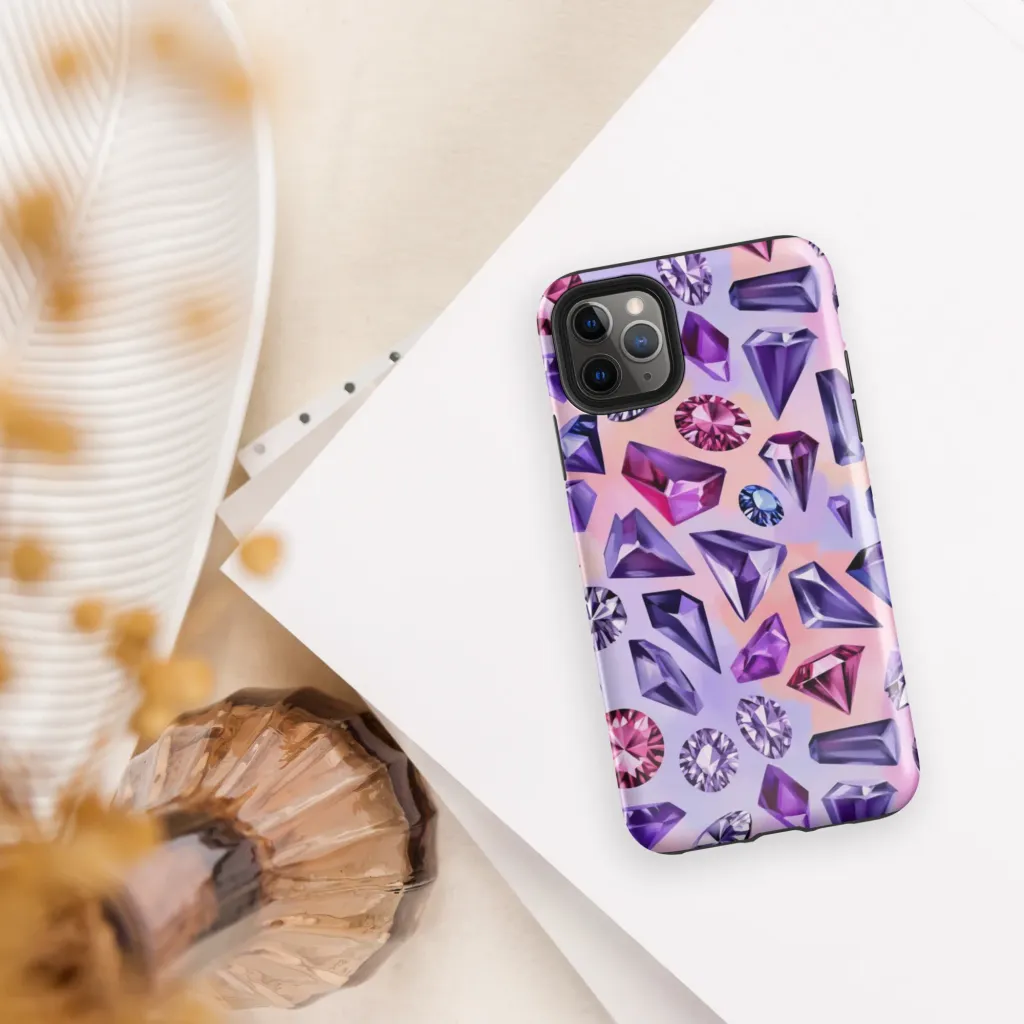 Violet Facets on Tough Case for iPhone® — Front