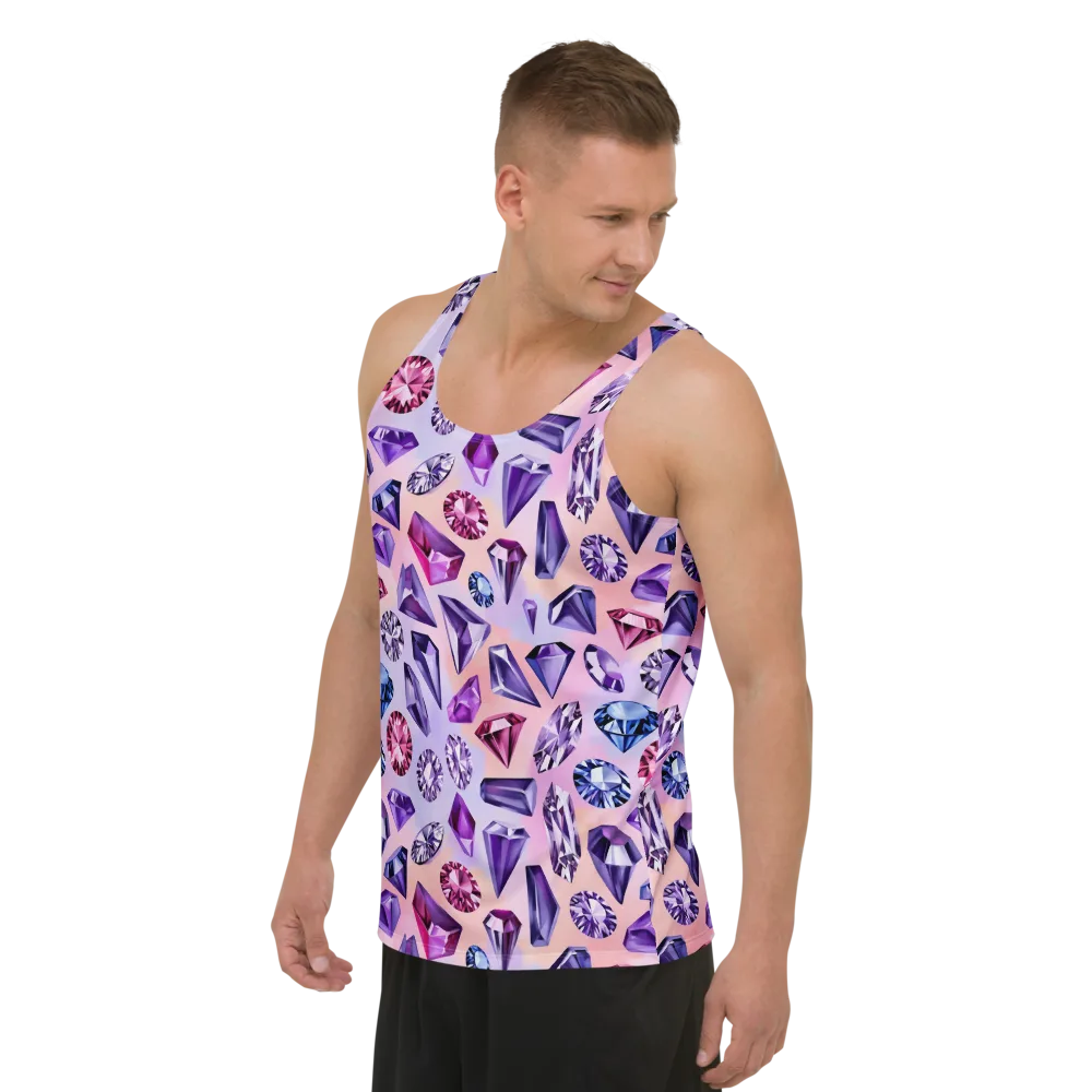 Violet Facets on Men's Tank Top — Left Front