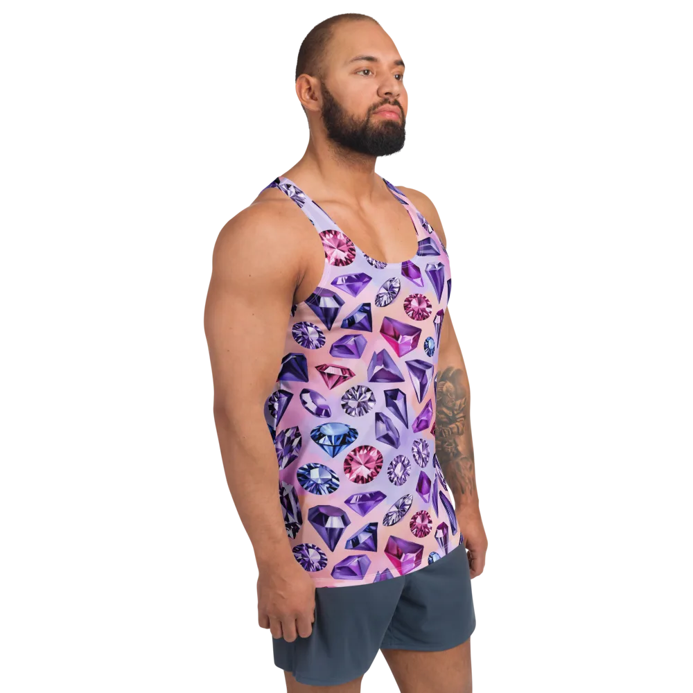Violet Facets on Men's Tank Top — Right Front