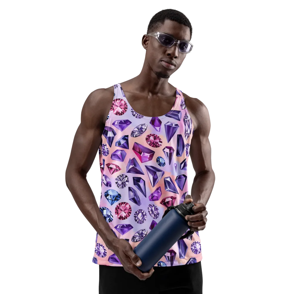 Violet Facets on Men's Tank Top — Front