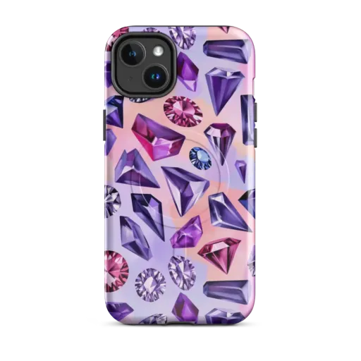 Violet Facets on a MagSafe Tough Case for iPhone®