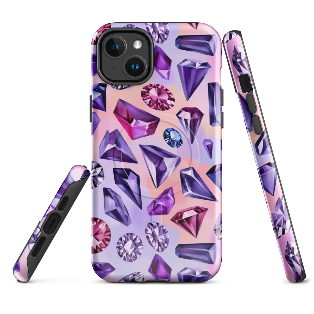 Violet Facets on MagSafe Tough Case for iPhone® — Front