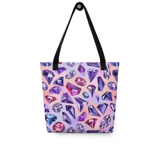 Violet Facets on a Tote Bag