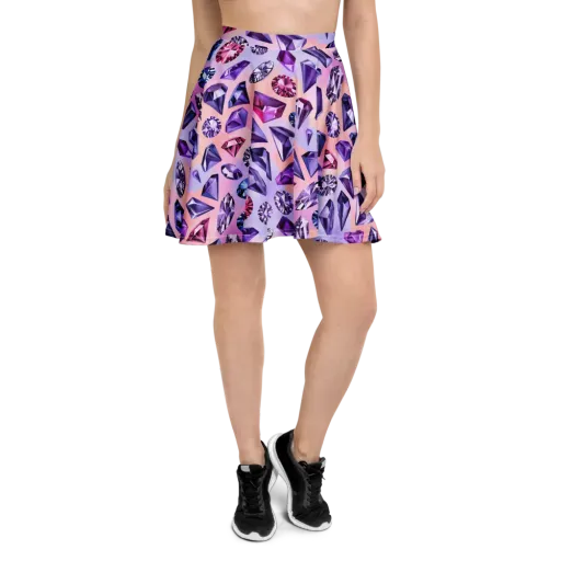 Violet Facets on a Skater Skirt