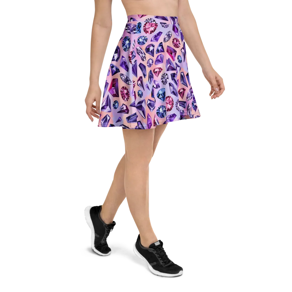 Violet Facets on Skater Skirt — Right