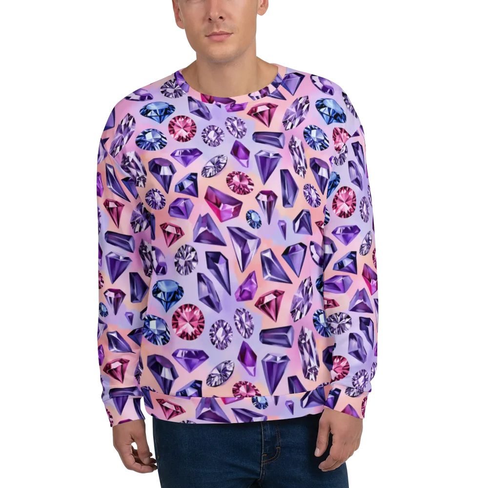 Violet Facets on Sweatshirt — Front
