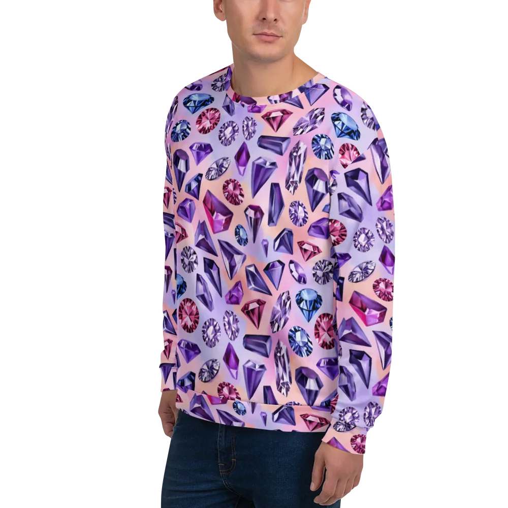 Violet Facets on Sweatshirt — Left Front
