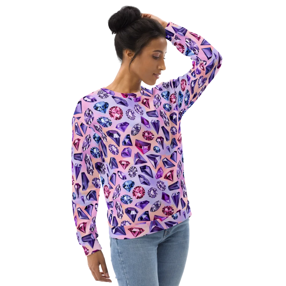 Violet Facets on Sweatshirt — Right Front