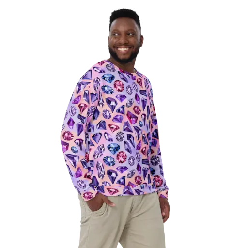 Violet Facets on a Sweatshirt