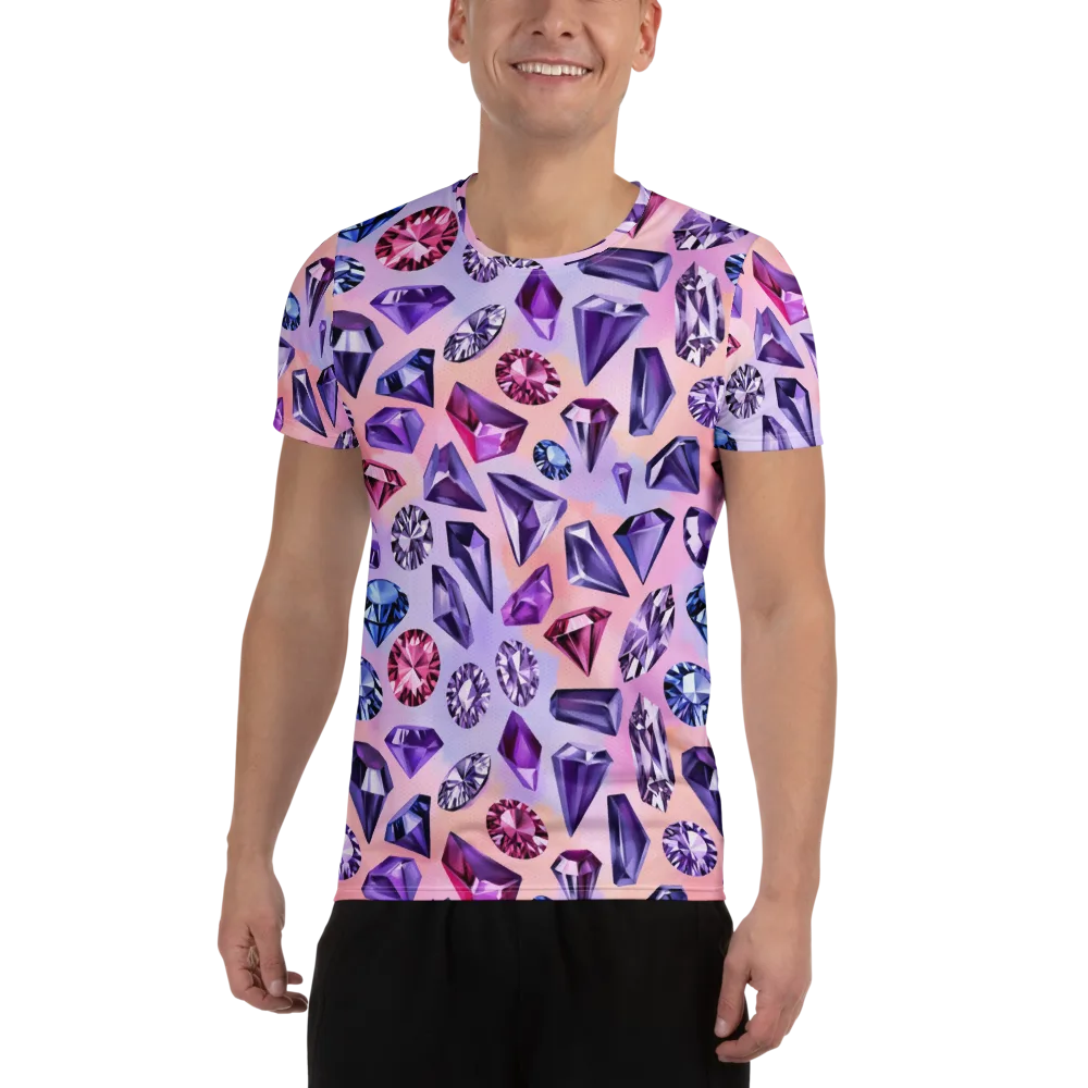 Violet Facets on Men's Athletic T-Shirt — Front