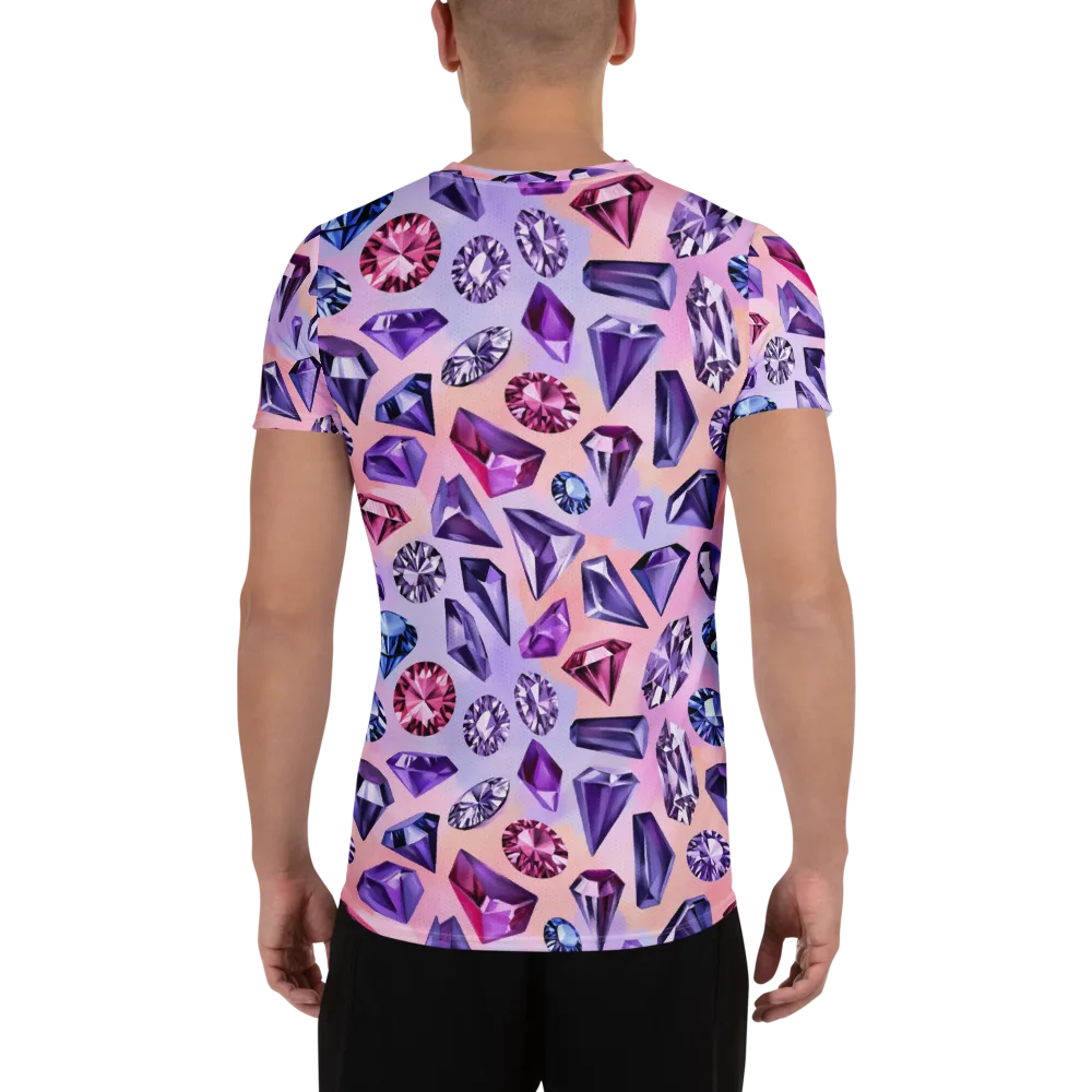 Violet Facets on Men's Athletic T-Shirt — Back