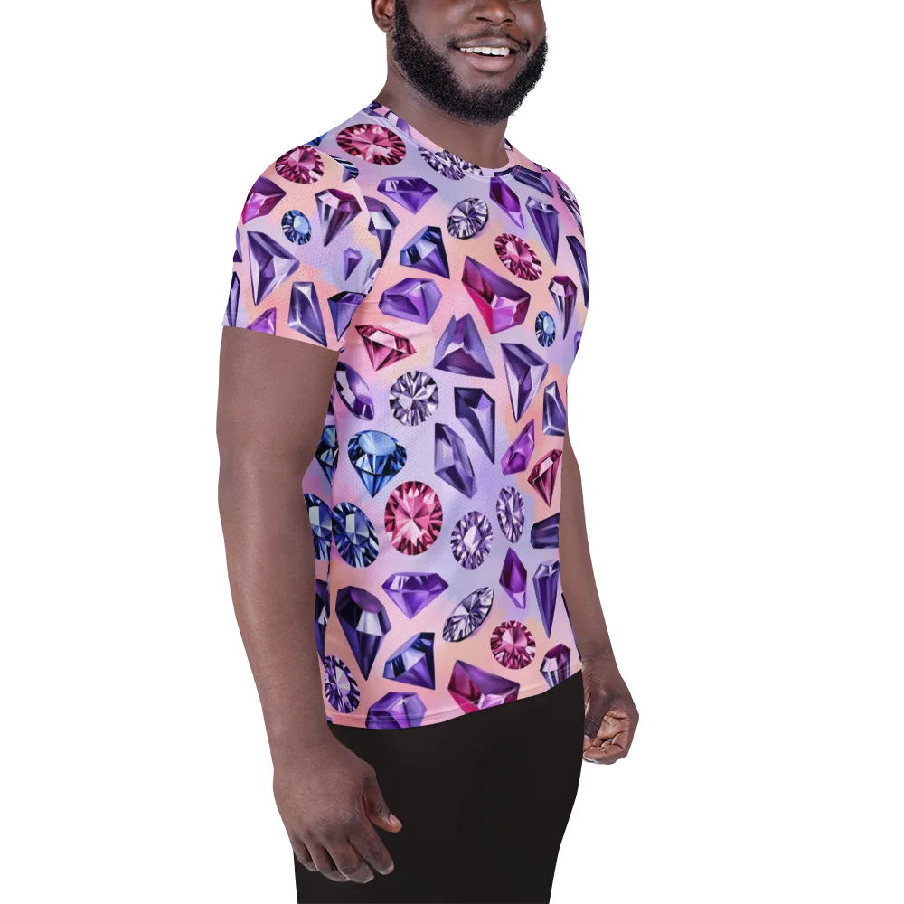 Violet Facets on Men's Athletic T-Shirt — Right