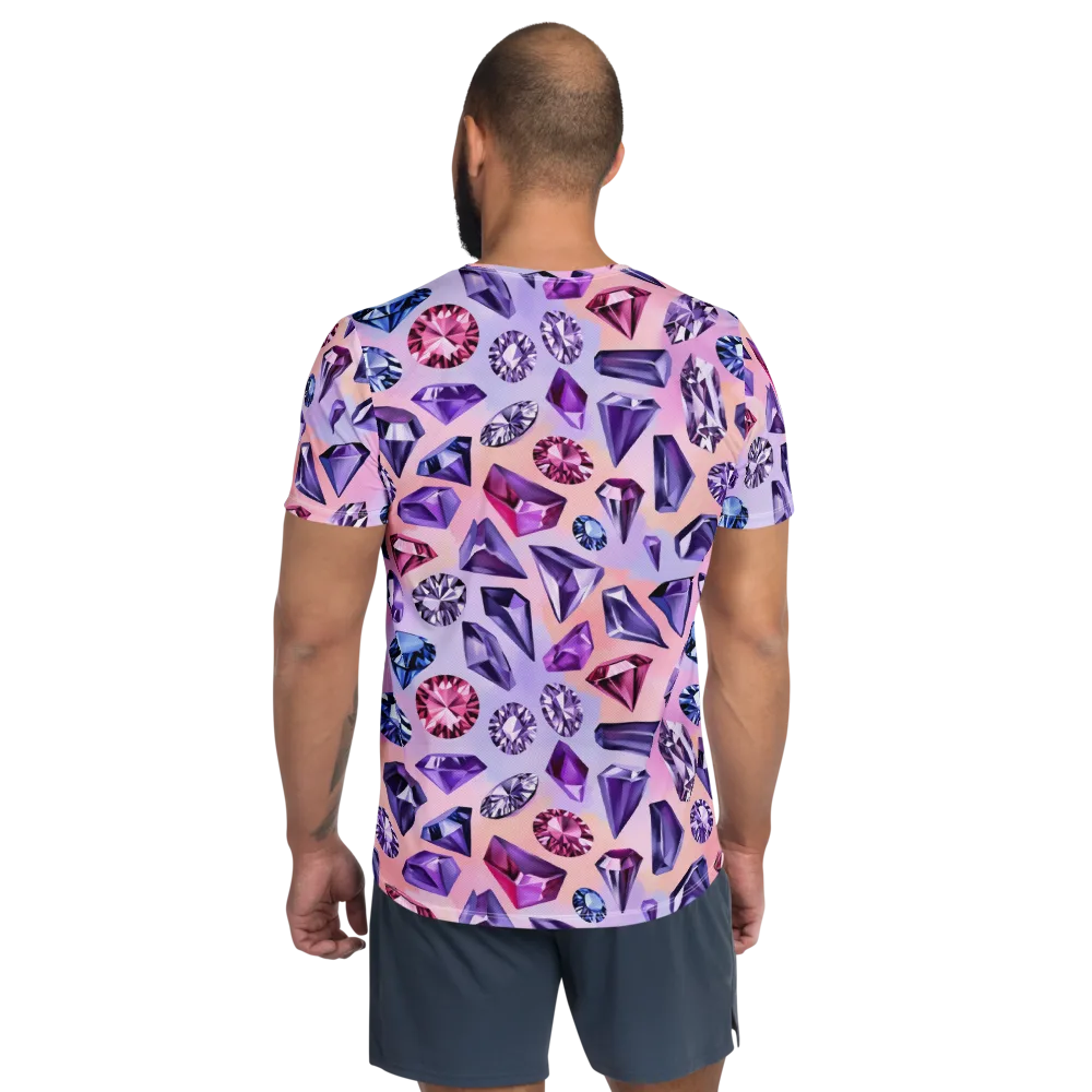 Violet Facets on Men's Athletic T-Shirt — Back