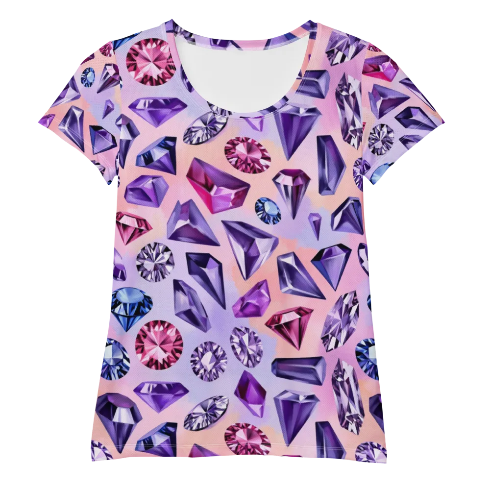 Violet Facets on Women's Athletic T-Shirt — Front