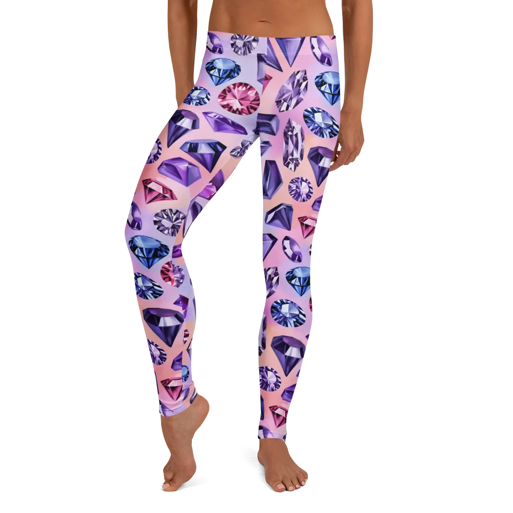 Violet Facets on Leggings — Front