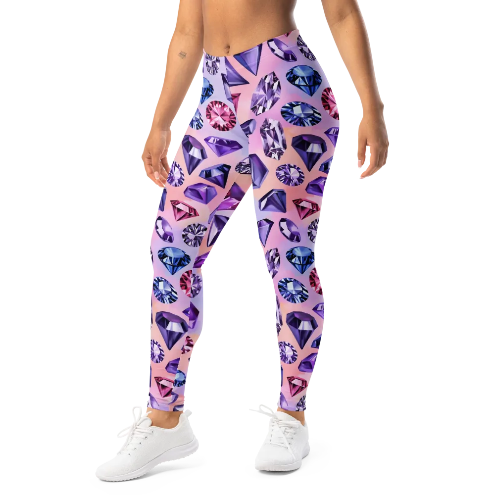 Violet Facets on Leggings — Left Front