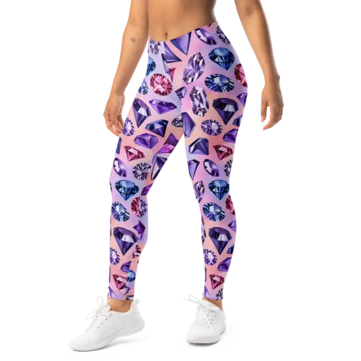 Violet Facets on a Leggings