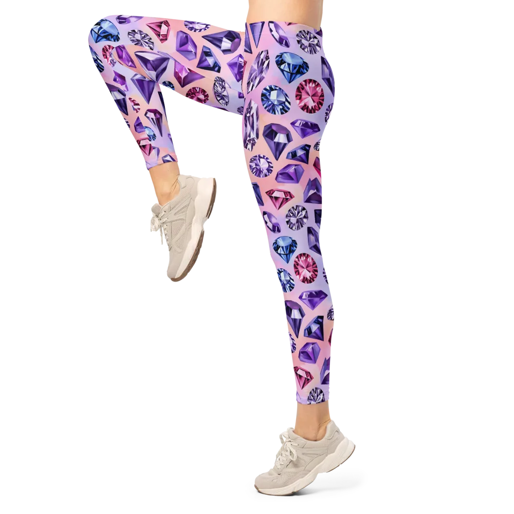 Violet Facets on Leggings — Left