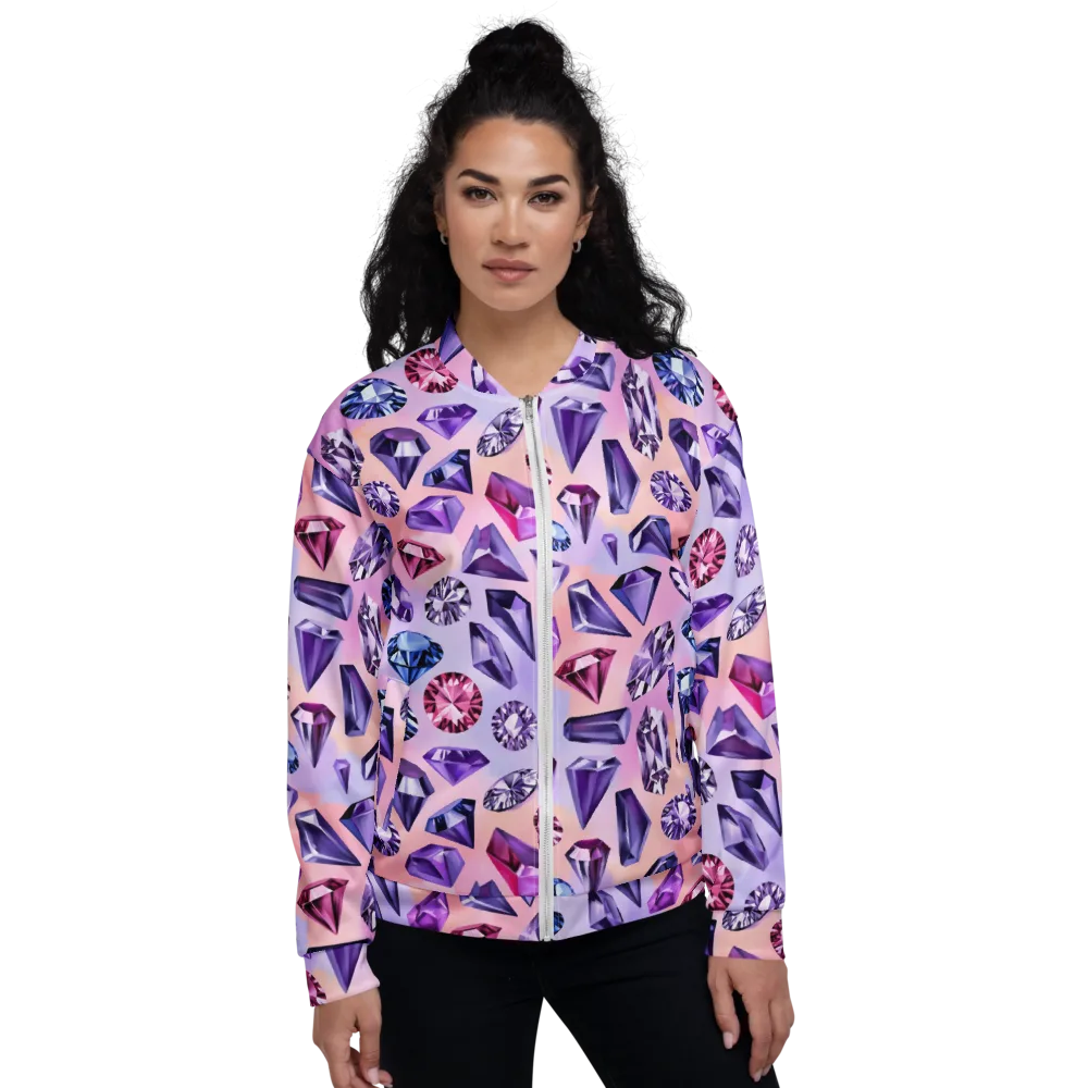 Violet Facets on Bomber Jacket — Front