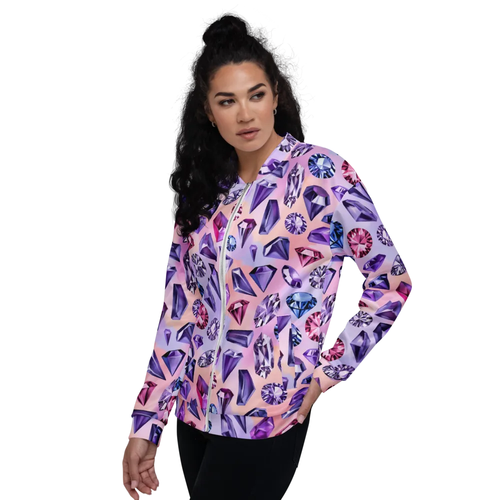 Violet Facets on Bomber Jacket — Left