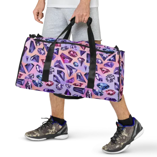 Violet Facets on a Duffle Bag
